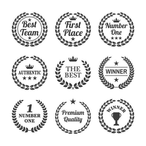 白色背景上的月桂花圈。图片下载