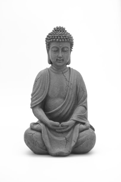 佛像在白色明亮的背景上图片下载