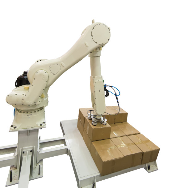 工业机械臂孤立在白色背景上图片下载