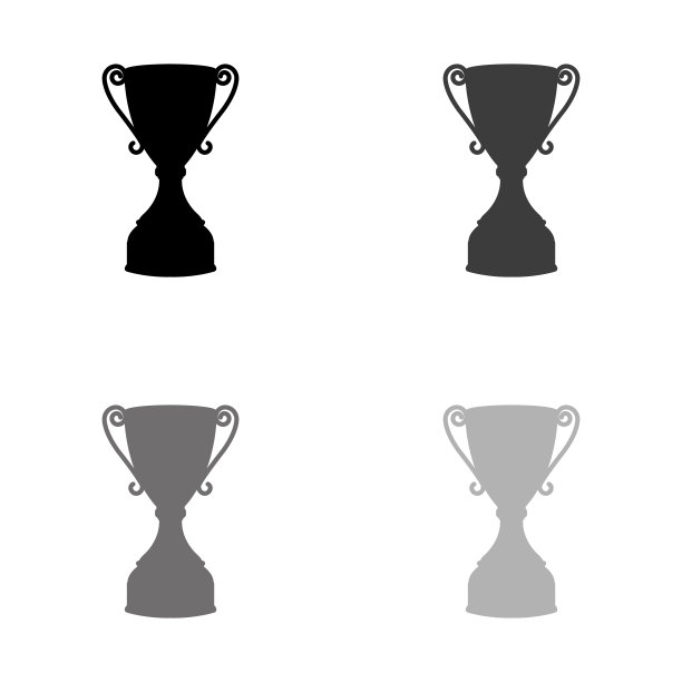奖杯-黑色矢量图标图片下载