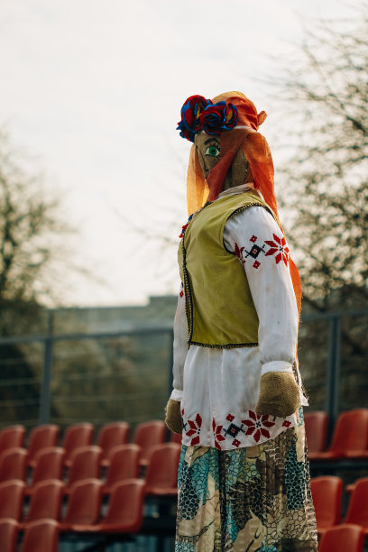 Maslenitsa，一个用来燃烧的玩偶图片下载