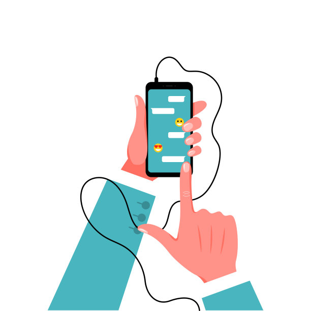 智能手机在男人的手在西装。矢量图图片下载