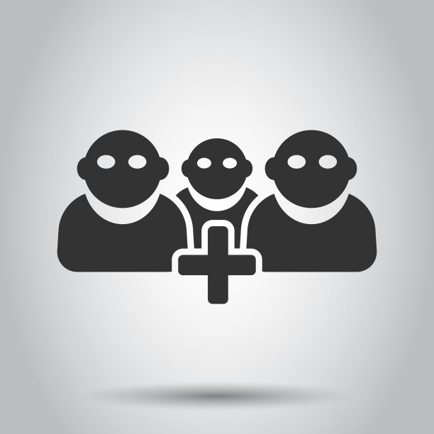 人们交流用户资料图标在平面风格。在白色背景上加上矢量插图的人。合伙经营理念。图片下载