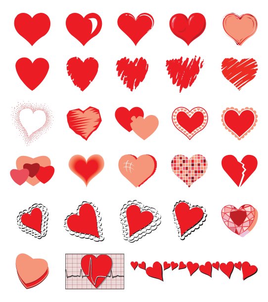 红色的心收藏。图片下载