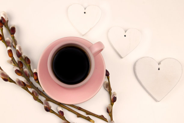 春天咖啡墙纸装饰图片下载