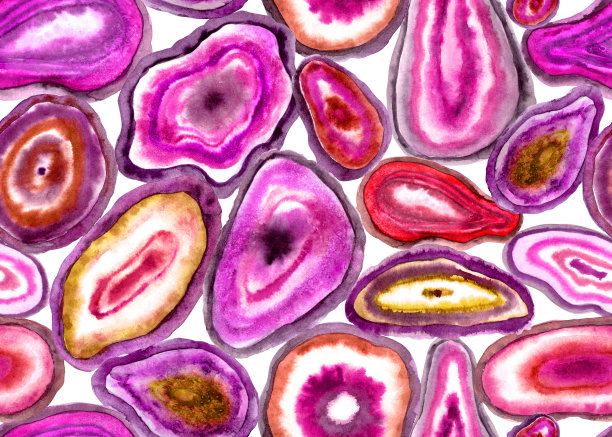 粉红色天然石材片的无缝图案图片下载