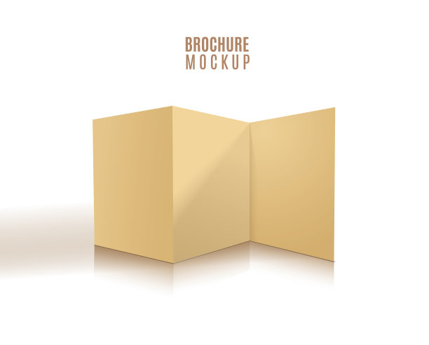 宣传册设计孤立在白色。现实的风格。图片下载