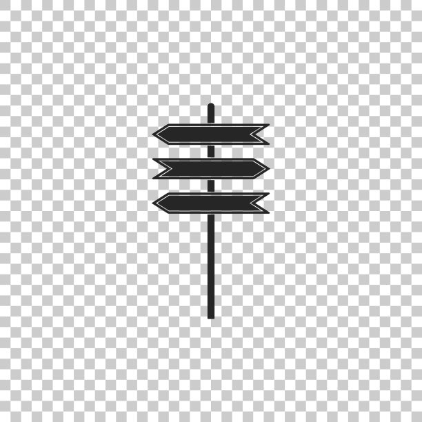 道路交通标志。路标图标孤立在透明的背景上。指针的象征。有文字位置的空白板。孤立的街道信息标志。方向的信号。平面设计。矢量图图片下载