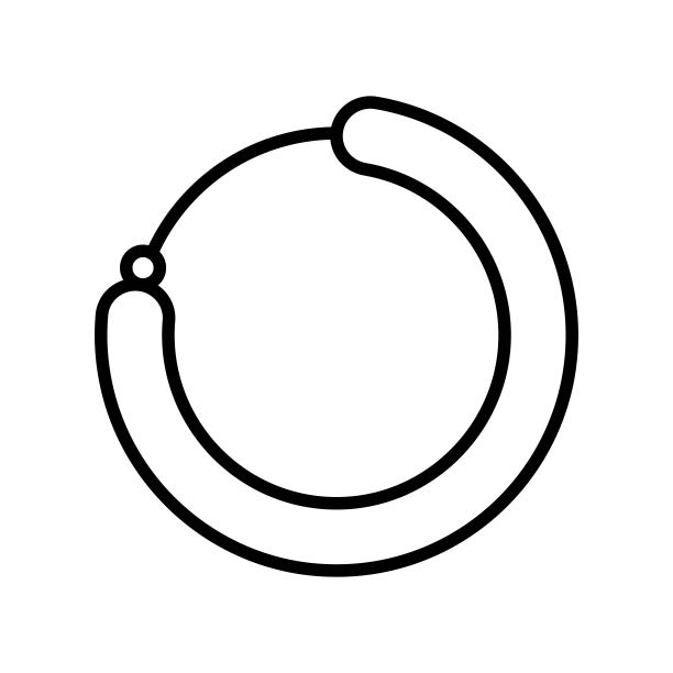 耳环矢量插画，线稿风格图标图片下载