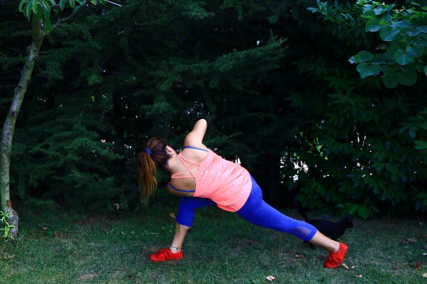 旋转侧角姿势- Parivrtta Parsvakonasana图片下载