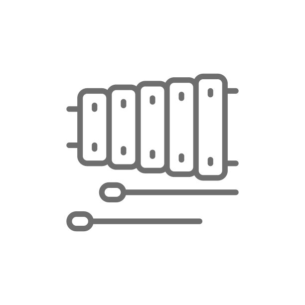 木琴，乐器线条图标。图片下载