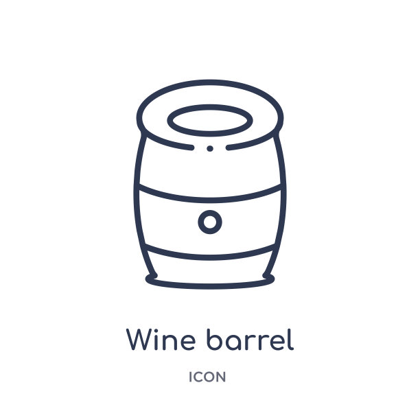 线性的酒桶图标从酒精大纲收集。细线酒桶矢量孤立在白色背景。酒桶时尚插画图片下载