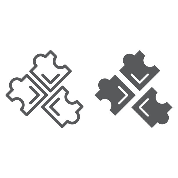 拼图线性图标图片下载