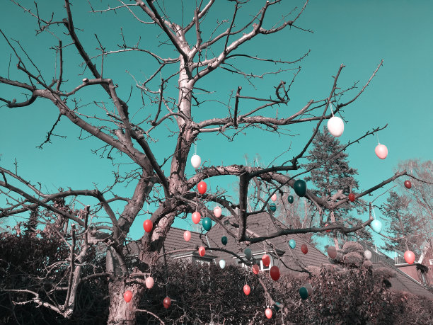 街道传统复活节装饰图片下载