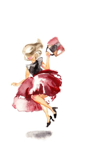 穿红衣服的女孩图片下载