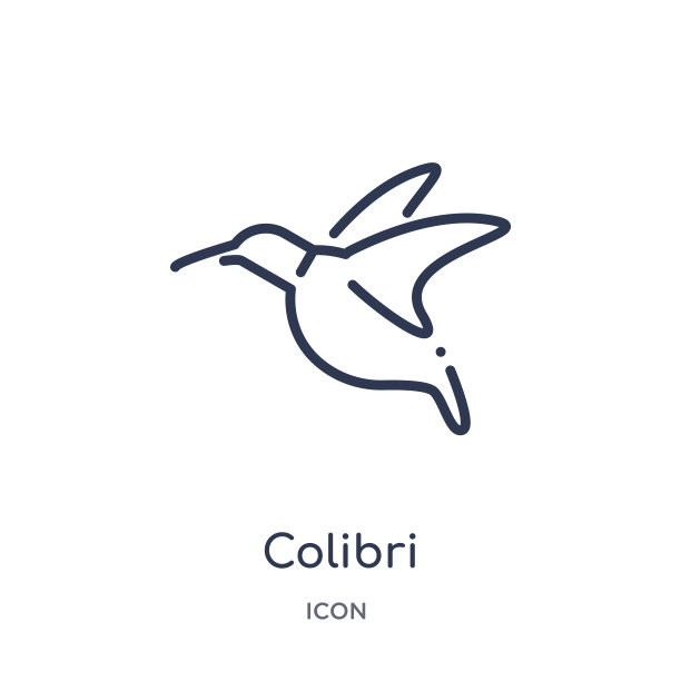 线性大肠杆菌图标从动物轮廓集合。白色背景上孤立的细线大肠杆菌图标。Colibri潮流插图图片下载