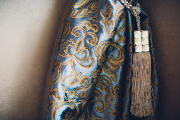 窗帘架。碎片照片窗帘，室内细节，窗帘细节接近。图片下载