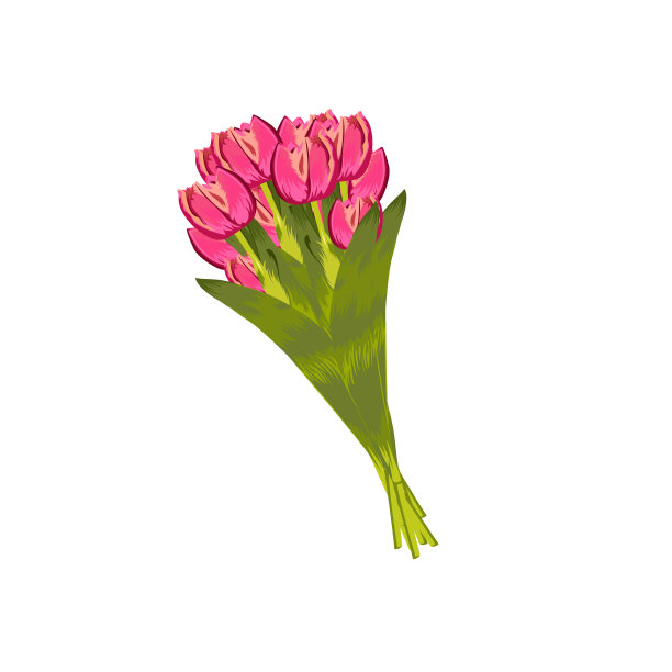 现实的向量束郁金香。图片下载