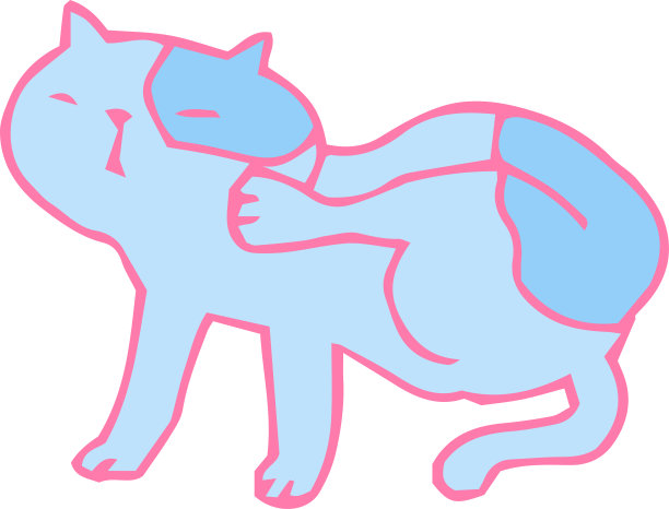 坏爸爸手绘了漂亮的猫插画图片下载