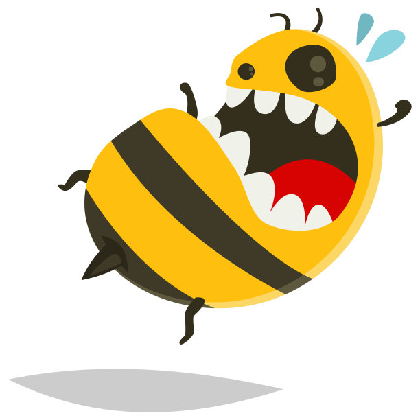 可爱的蜜蜂卡通人物。蜜蜂载体性状孤立在白色背景上。图片下载