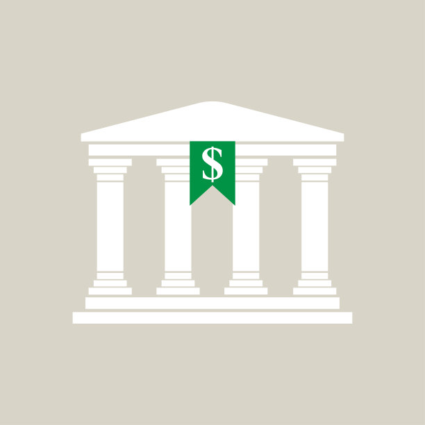 银行在希腊风格在扁平风格图片下载