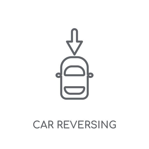 汽车倒车灯线性图标。现代轮廓汽车倒车灯标志概念在白色背景从汽车零件收集图片下载