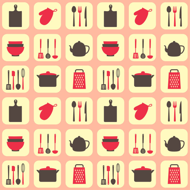 厨房工具无缝图案图片下载