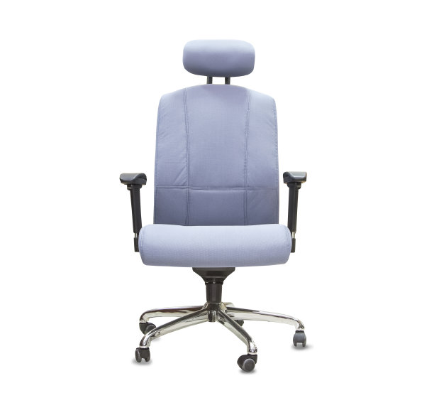 用灰色布做的办公椅。孤立在白色图片下载