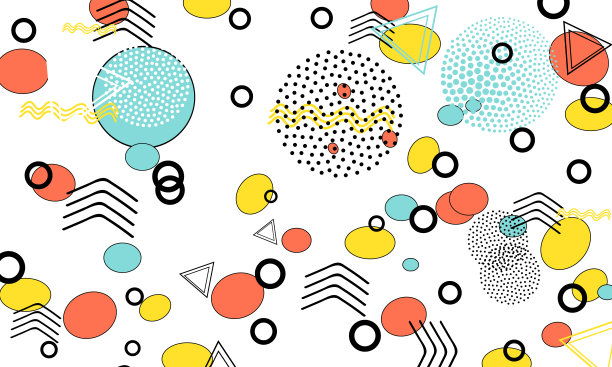 流行艺术背景图案潮人风格80年代素材图片