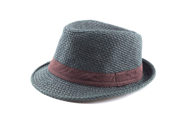 复古草帽时尚孤立在白色背景。图片下载