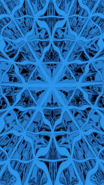 纵向上的蓝色抽象图案。三维渲染图片下载