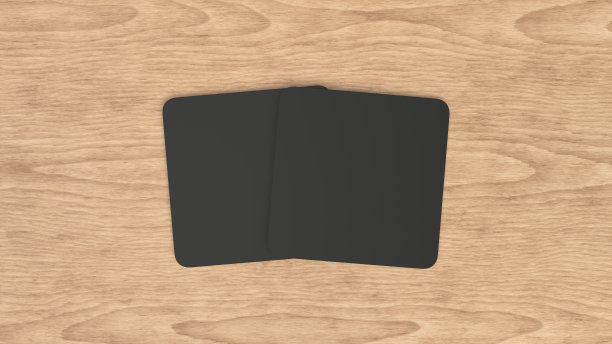 空白的黑色方形啤酒杯垫模型图片下载