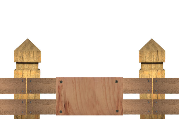 木栅栏切割主题图片下载