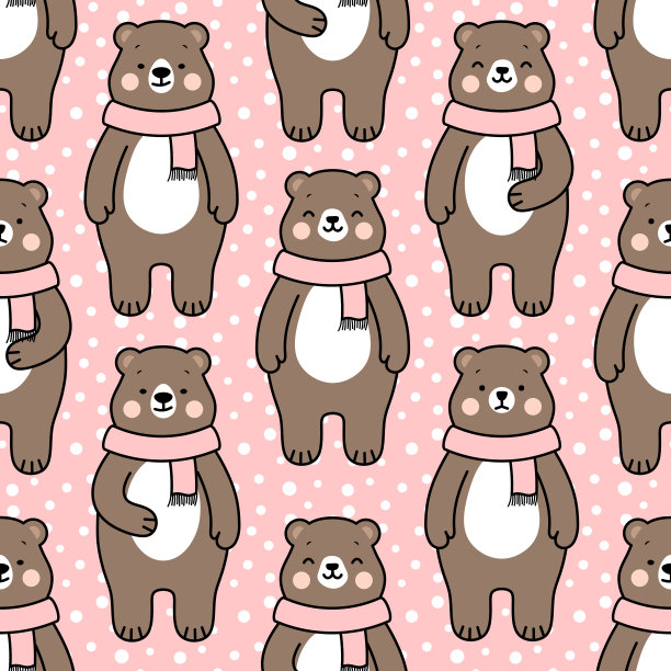 泰迪熊模式图片下载