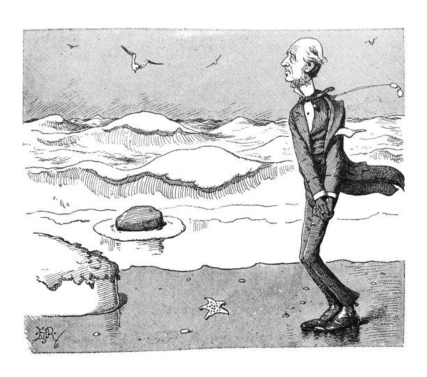 英国讽刺漫画卡通插图-人由海洋-插图图片下载