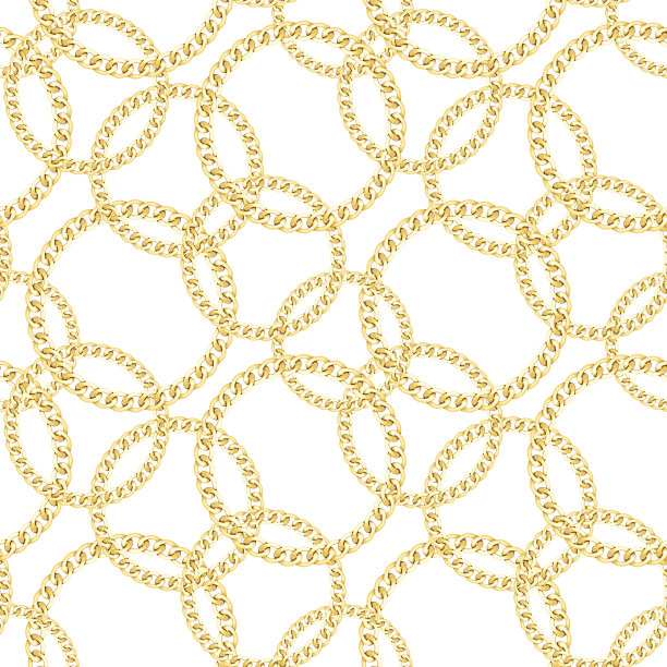 金链无缝模式。奢华时尚印花。图片下载