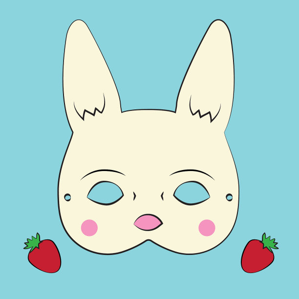 Printable Rabbit Mask图片下载