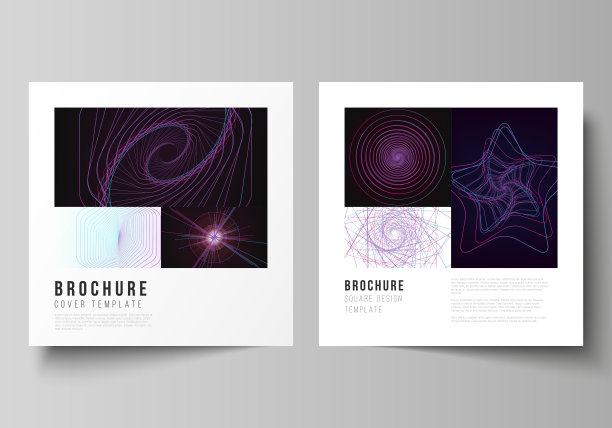 矢量可编辑布局的两方格式涵盖设计模板的小册子，传单，杂志。随机混乱的线创造真实的形状。混沌图案，抽象纹理。秩序与混沌的概念。图片下载