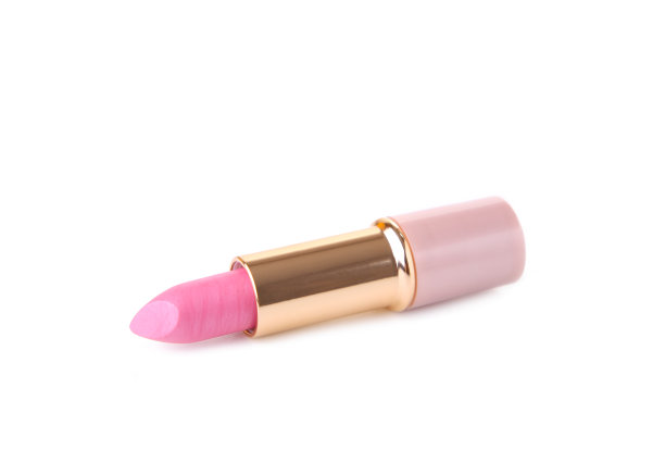 粉色口红孤立在白色背景上，化妆图片下载