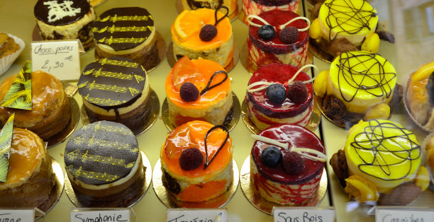 糕点店美味佳肴。法国巴黎图片下载