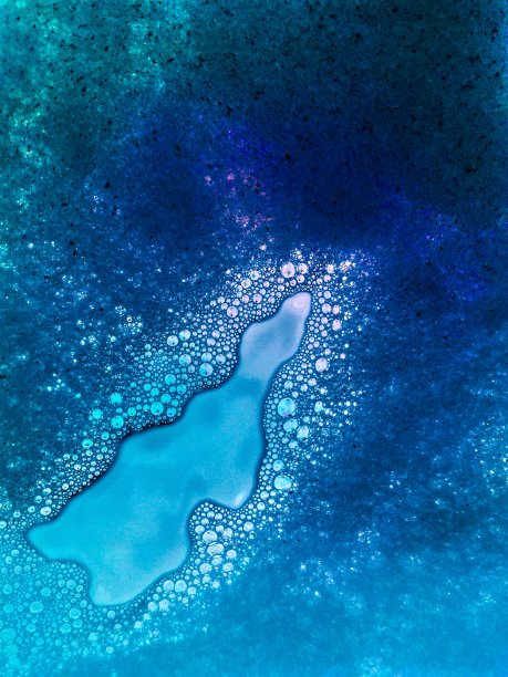 肥皂泡抽象蓝调图片下载