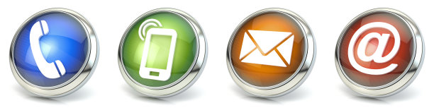 联系图标，3D插图图片下载