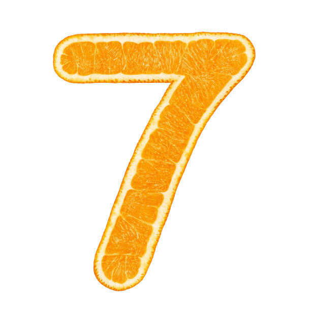 从柑桔果实中分离出来的数字7图片下载