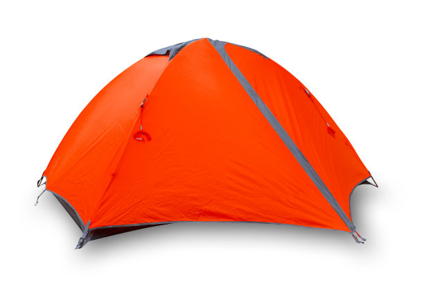 红色封闭旅游帐篷图片下载