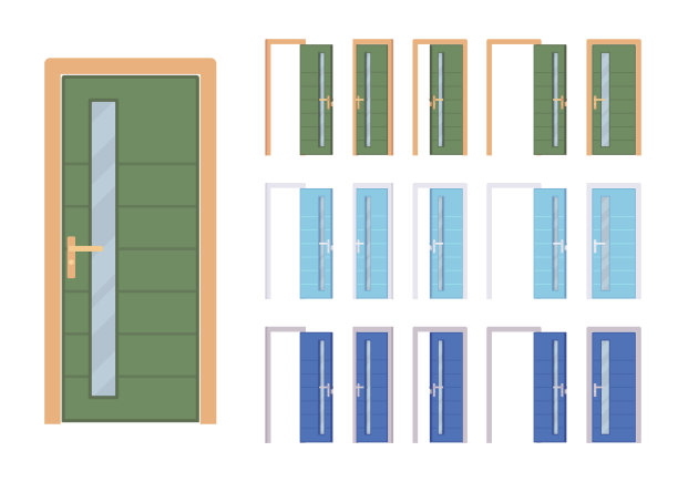带有玻璃的现代门图片下载