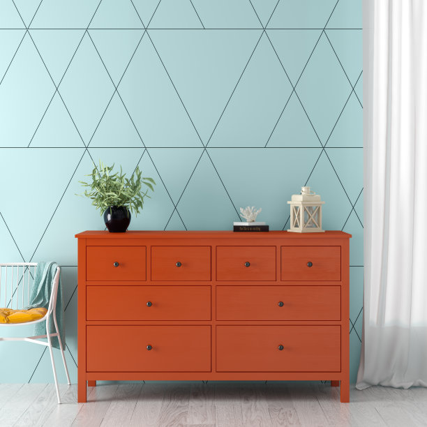 现代客厅的内部，采用3D渲染图片下载