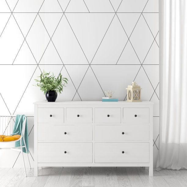 现代客厅的内部，采用3D渲染图片下载