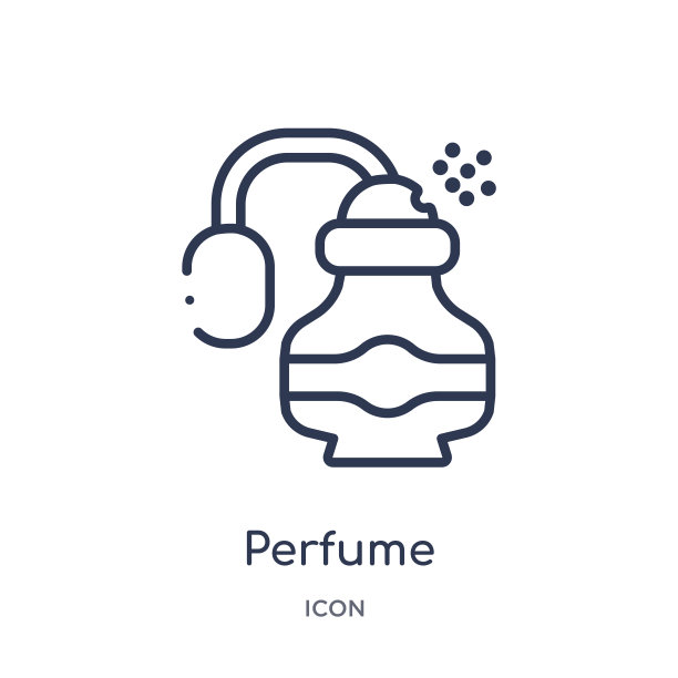 线性香水图标从美丽的轮廓收集。细线香水矢量隔离在白色背景上。香水潮流插画图片下载