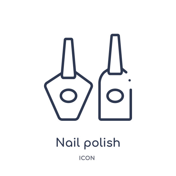 线性指甲油图标从美丽的轮廓集合。细线指甲油矢量隔离在白色背景上。指甲油潮流插画图片下载