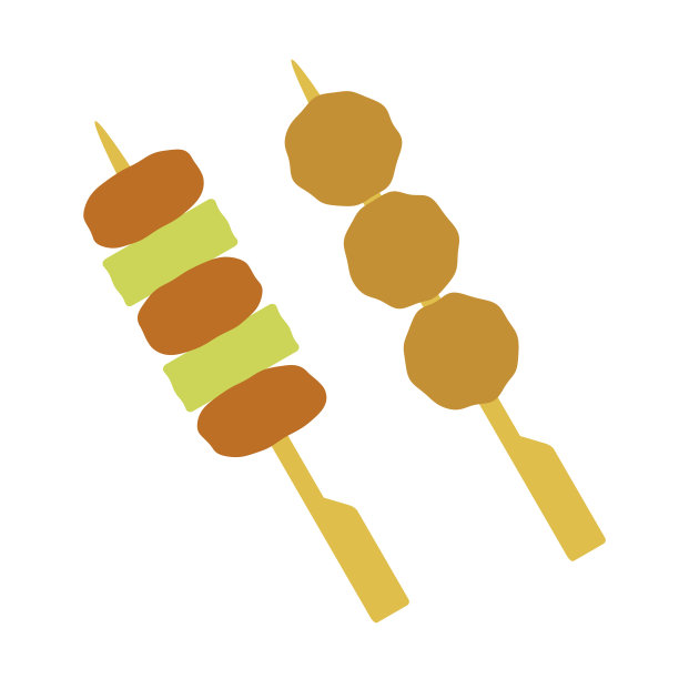 烤鸡和肉丸。图片下载